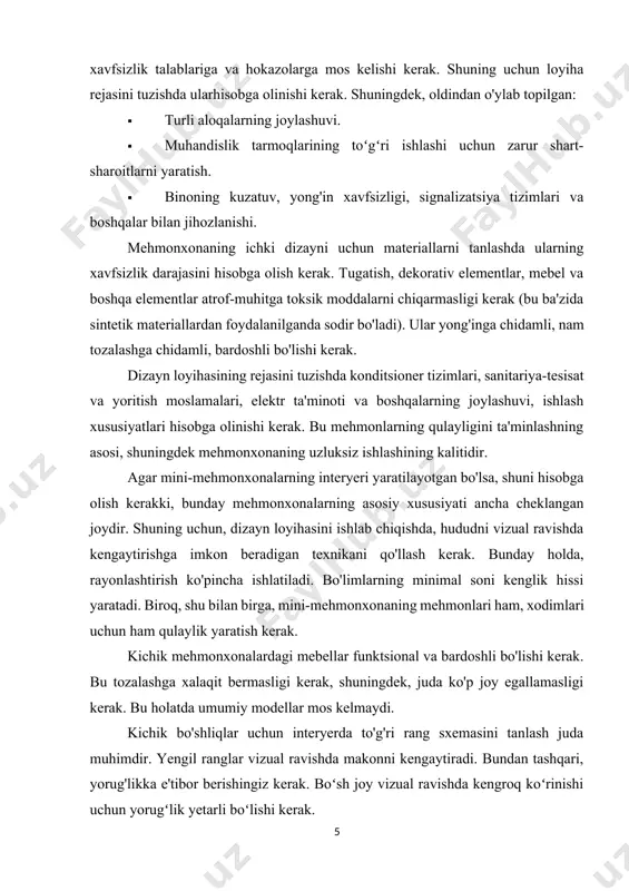 orug'lik va rang sxemasi uchun to'g'ri materiallarni tanlash juda muhimdir. va ichidaichki dizaynning yagona kontseptsiyasi doirasida xonalarning har bir toifasi uchun boshqa dizayn yaratiladi. shuningdek, mamlakat mehmonxonalarida, shuningdek, boshqa toifadagi mehmonxonalarda interyer yaratish muassasa maqomidan kelib chiqqan holda amalga oshiriladi. bu har bir kichik narsada namoyon bo'ladi. elita qishloq mehmonxonasi uchun qimmatbaho bezaklar va dizaynerlik mebellari tanlanadi. agar bu oddiyroq mehmonxona bo'lsa, dizayn yanada ixcham bo'lishi mumkin. bu erda mebel juda hashamatli emas, balki funktsional bo'ladi. tugatish materiallari ham sodda bo'lishi mumkin. dizayn loyihasini yaratishda shuni yodda tutish kerakki, mehmonxonaning goʻzal interyeri ajoyib, koʻp qirrali boʻlishi, turli didga ega boʻlgan tashrif buyuruvchilarning talablariga javob berishi kerak. mamlakat mehmonxonasining o'ziga xos xususiyati birinchi navbatda qulaylik bo'lishi kerak. bu yerda, tabiat bilan muloqotda vaqt o‘tkazish menga zavq bag‘ishlaydi. hostellar mehmonxonalar, mehmonxonalar interyerining xususiyatlarini inobatga olgan holda, yotoqxonalar kabi turar-joy turi uchun dizayn yaratishga e'tibor qaratish lozim. metropolga kelgan odam, ba'zida yashash uchun …