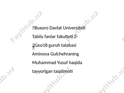 muhammad yusuf — PPTX