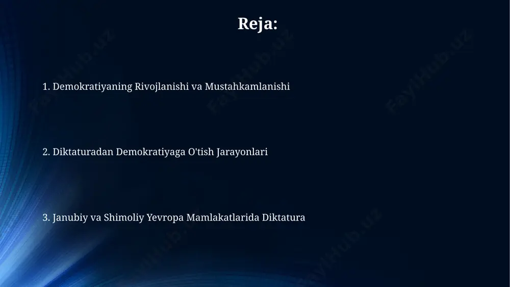 di. yevropa ittifoqining 27 ta a’zo davlatining aksariyati mustahkam demokratik an’analarga ega bo’lib, ularning siyosiy tizimlari fuqarolar ishtiroki va huquqiy davlat tamoyillariga asoslangan. 2004 yildan keyin yevropa ittifoqiga qo’shilgan markaziy va sharqiy yevropa mamlakatlari demokratiya rivojlanishida sezilarli yutuqlarga erishdi, ammo ba’zi qiyinchiliklar hali ham mavjud. ikkinchi jahon urushidan keyingi yevropada demokratiyaning tiklanishi marshall rejasi kabi aqshning iqtisodiy yordami yevropaning urushdan keyingi tiklanishiga va demokratiyaning mustahkamlanishiga, ayniqsa, 16 mamlakatga muhim hissa qoʻshdi. ikkinchi jahon urushidan keyin gʻarbiy yevropaning koʻpgina mamlakatlari, jumladan, frantsiya va italiya, 1940-yillarning oxiri va 1950-yillar boshlarida koʻp partiyali demokratik tizimlarni qayta tiklashga muvaffaq boʻlishdi. sharqiy yevropaning bir qator mamlakatlari, masalan, polsha va chexoslovakiya, sovet ittifoqining ta'siri ostida kommunistik rejimlar oʻrnatildi, bu demokratiyaning tiklanishiga toʻsqinlik qildi. skandinaviya mamlakatlaridagi ijtimoiy demokratiya norvegiya, shvetsiya va daniya kabi skandinaviya mamlakatlarida ijtimoiy tengsizlik koeffitsienti (gini koeffitsienti) 25 dan kam boʻlib, bu g'arbiy yevropaning boshqa ko'pgina mamlakatlariga nisbatan ancha past ko'rsatkichdir. skandinaviya mamlakatlarining ijtimoiy …