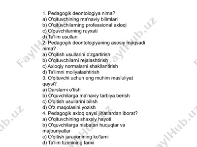 pedagogik deontologiya — PPTX