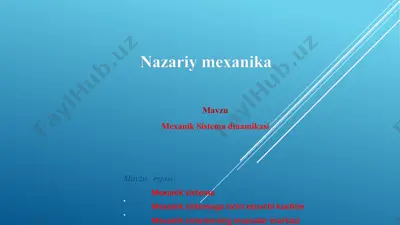 mexanik sistema dinamikasi — PPTX