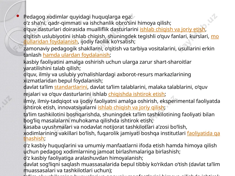 pedogogik faoliyatning kasbiy xuquqiy asoslari - Page 4