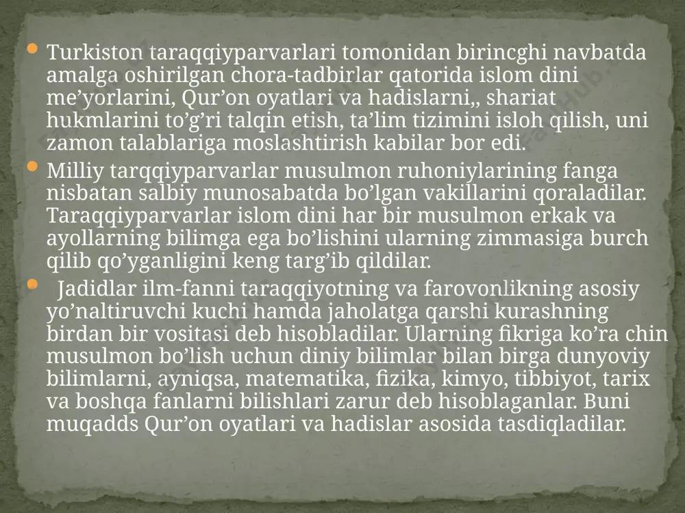 jadidchilik harakatining turkiston ijtimoiy-siyosiy va madaniy hayotiga ta’siri - Page 5