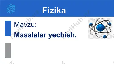 masalalar yechish. 10-sinf,42-mavzu — PPTX