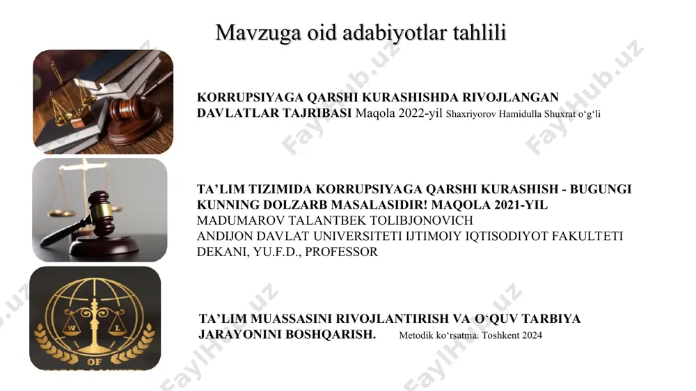 maktabda korrupsion omillarning oldini olish - Page 5