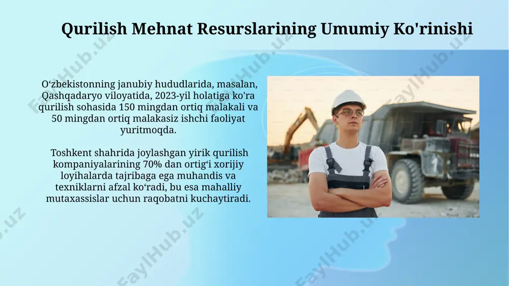 qurilishning mehnat resurslari - Page 4