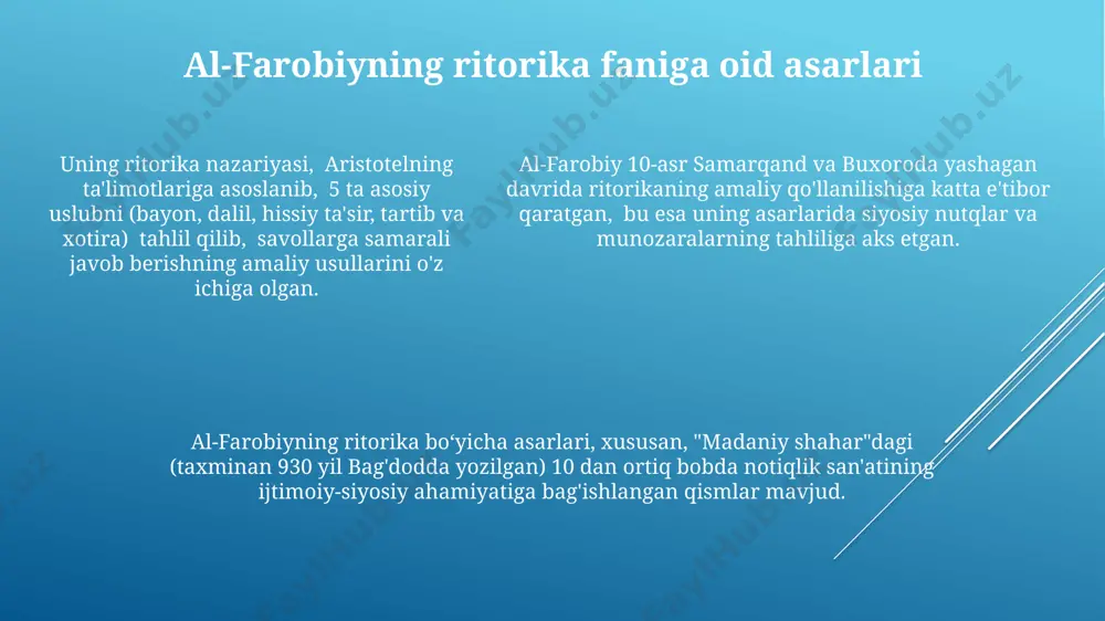 abu nasr forobiy notiqlikka oʻrgatuvchi ilm haqida - Page 5