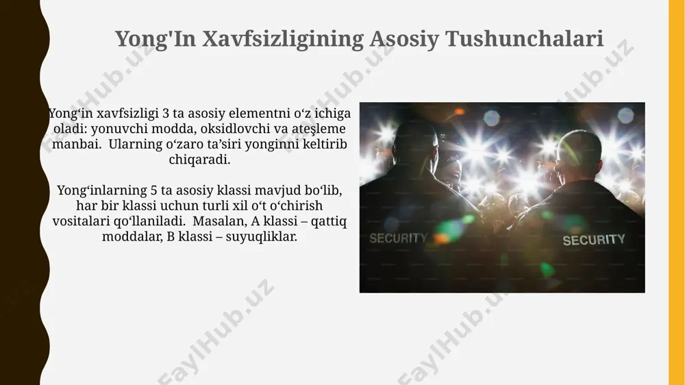 dagi xavfsizlik tahdidlari va ularga qarshi kurash choralarini tahlil qilish, shuningdek, iso 27001 standartlariga muvofiqlikni baholash amalga oshiriladi. yong'in xavfsizligi auditlari natijalari bo'yicha 3 dan kam bo'lmagan yo'nalishlarda takmillashtirish bo'yicha aniq tavsiyalar va ularning amalga oshirish muddatlari belgilanadi. xavfsizlik siyosati va qoidalari siyosatda foydalanuvchilarning 3 ta turdagi huquqlari – oʻqish, yozish va oʻchirish – aniq belgilangan boʻlishi va har bir foydalanuvchi uchun rol asosidagi kirish nazorati tizimi amalga oshirilishi zarur. qoidalar, ma'lumotlarning maxfiyligi darajasi (masalan, 1-darajali maxfiy, 2-darajali maxfiy) bilan birga, noqonuniy kirishga urinish holatlarida 24/7 monitoring va xabar berish mexanizmini o'z ichiga olishi shart. xavfsizlik tahdidlari va zaif tomonlar binolarning 60% da yong'inga qarshi yetarli darajada signalizatsiya va evakuatsiya rejalari mavjud emas, bu esa yong'in paytida inson qurbonlari xavfini oshiradi. yong'in xavfsizligi tizimlarining 30% dan ortig'i noto'g'ri o'rnatilganligi yoki texnik xizmat ko'rsatilishining yetishmasligi tufayli nosoz holatda bo'ladi. xavfsizlikni yaxshilash choralari ma’lumotlar bazasini himoya qilish uchun, sql in’ektsiyasi va xss …