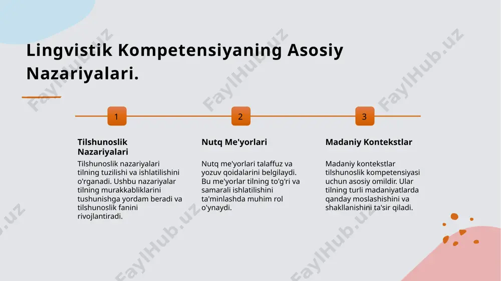 shi haqida ma'lumot beradi. bu tilshunoslikning muhim qismidir. 02 talaffuzning ahmiyati to'g'ri talaffuz muloqotda tushunishni osonlashtiradi. talaffuzning noto'g'ri bo'lishi ma'no buzilishiga olib kelishi mumkin. 03 fonetika amaliyoti fonetika amaliyoti talaffuzni yaxshilashga yordam beradi, bu esa til o'rganishda muvaffaqiyatli natijalarga erishishga imkon beradi. imlo me'yorlari va ortografiya qoidalari. imlo me'yorlari ortografiya asoslari imlo qoidalari imlo me'yorlari tilning to'g'ri yozilishi uchun muhimdir. bu me'yorlar matnning to'g'ri va aniq ifodalanishini ta'minlaydi, o'quvchilar uchun oson tushunarli bo'ladi. ortografiya asoslari so'zlarni to'g'ri yozishni belgilaydi. bu qoidalar tilning tarixiy va fonetik rivojlanishiga tayanib, yozuvni standartlashtiradi. imlo qoidalari to'g'ri yozuv uchun zaruriy yo'riqnoma hisoblanadi. ular tilni o'rganishda talabalar uchun muhim o'quv materialidir va til birligini saqlaydi. fonetika va ortografiyaning tarixiy rivoji. 1 fonetika tarixi fonetika qadimgi davrlardan boshlab tovush tizimlarini o'rganishga qaratilgan. uning rivoji tilshunoslikda talaffuzning muhimligini ochib berdi. 2 ortografiya asosi ortografiya yozuv tizimlarining shakllanishi bilan bog'liq. yozuvda standartlarni yaratish matnlarni to'g'ri tushunish va yozishda yordam …