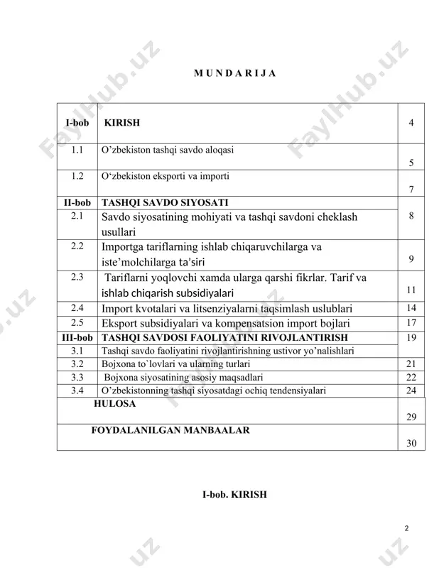 nlash sohasida mingyillik rivojlanish maqsadlariga erishgan. prezidentimiz shavkat mirziyoyevning ashxobod, ostona, moskva, pekin, anqara va seulga muvaffaqiyatli tashriflari, toshkentning tashqi iqtisodiy faoliyatini maksimal diversifikatsiya qilish bo`yicha siyosatni tasdiqladi. mamlakat iqtisodiyotini import o`rnini bosish modelidan eksportga yo`naltirilgan rivojlanish yangi modeliga o`tish bo`yicha tizimli ish ketmoqda. aynan shu bilan bir qator islohotlar, jumladan valyuta bozorining erkinlashtirilishi bog`liq. o`zbekiston markaziy osiyo strategiyasi doirasida qo`shnilar bilan munosabatlarni yo`lga qo`ymoqda. turkmaniston, qozog`iston bilan avvalgi bosqichda yaratilgan asos tufayli munosabatlar iliqlashdi va hamkorlik masalalarida oldinga siljish ro`y berdi. mintaqada o`ziga xos o`zak tashkil topdi: turkmaniston-o`zbekiston-qozog`iston. qirg`iziston bilan ba`zi kelishuvlarga kelindi, biroq hali o`z yechimini kutayotgan masalalar talaygina. qirg`iziston o`zbekiston uchun muhim. harakatlar strategiyasida bmtning uch asos soluvchi chaqirig’i, ya’ni tinchlik hamda xavfsizlik, barqaror rivojlanish va inson huquqlari o’z aksini topganligi ishtirokchilar tomonidan yuqori baholandi. ushbu tamoyillar hayotda o’z ifodasini topayotgani esa alohida e’tirofga loyiq. buni o’zbekistonda davlat byudjeti harajatlarining 60 foizi ijtimoiy sohalar — ta’lim, sog’liqni …