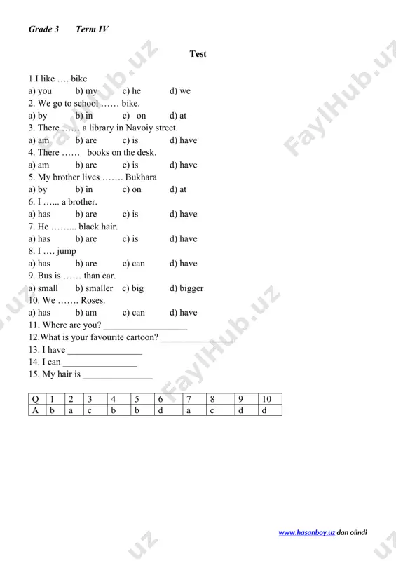 english grammar test - Page 4