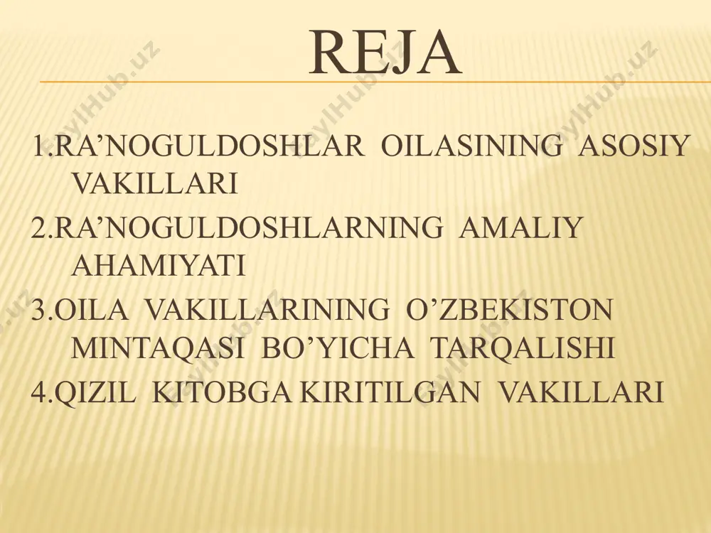 ra’noguldoshlar oilasining asosiy turkum va turlari - Page 2