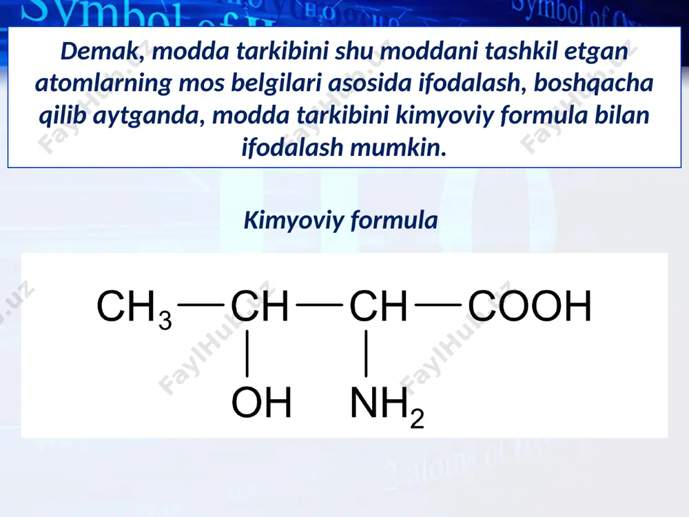 kimyoviy formula va undan kelib chiqadigan xulosalar - Page 4