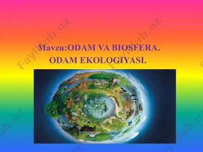 odam va biosfera. odam ekologiyasi — PPTX