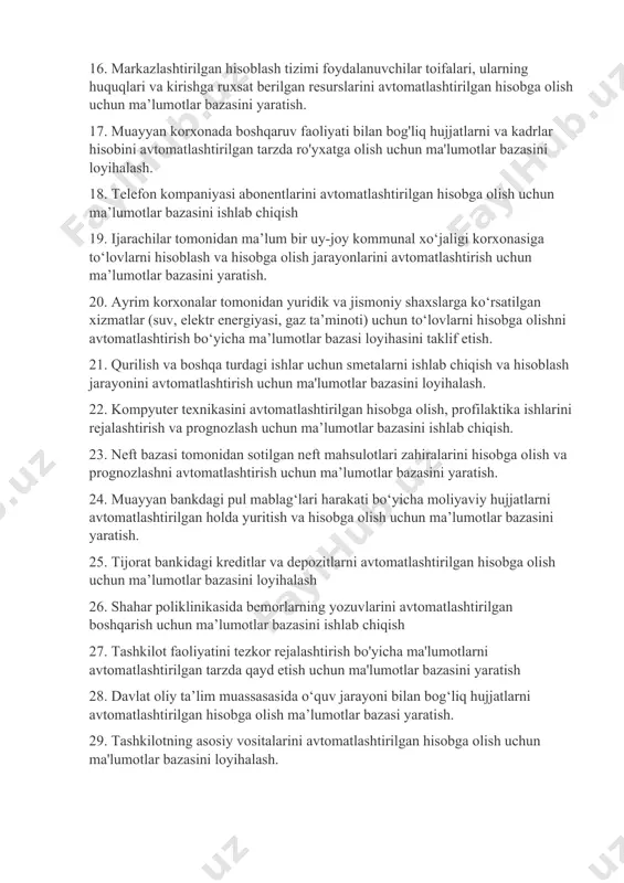 ma’lumotlar bazasini loyihalash va avtomatlashtirish bo‘yicha kurs ishi - Page 5