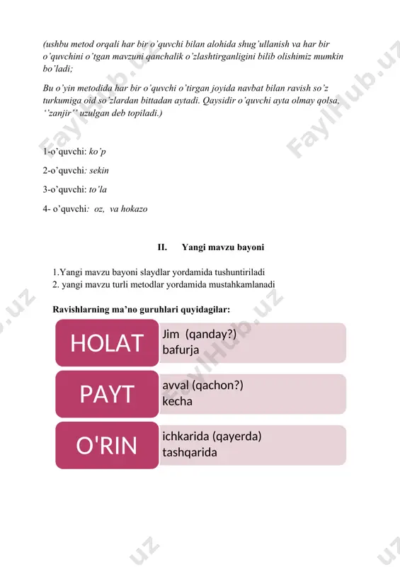 ravish turkumi mavzusida taqdimot - Page 5