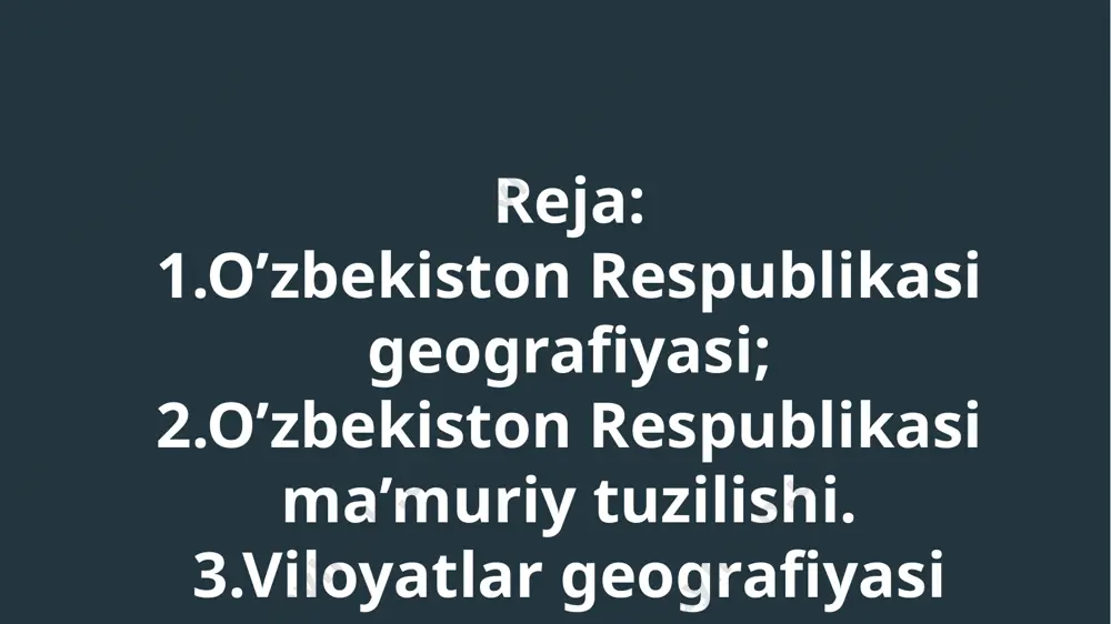 aryo viloyati farg’ona viloyati toshkent shahri qoraqalpog’iston respublikasi andijon viloyati navoiy viloyati sirdaryo viloyati jizzax viloyati namangan viloyati samarqand viloyati toshkent viloyati buxoro viloyati surxandaryo viloyati xorazm viloyati qashqadaryo viloyati farg’ona viloyati toshkent shahri qoraqalpog’iston respublikasi andijon viloyati navoiy viloyati sirdaryo viloyati navoiy viloyati jizzax viloyati namangan viloyati samarqand viloyati toshkent viloyati buxoro viloyati surxandaryo viloyati xorazm viloyati qashqadaryo viloyati farg’ona viloyati toshkent shahri qoraqalpog’iston respublikasi qoraqalpog’iston respublikasi qoraqalpogʻiston — maydoni 166,6 ming km². aholisi 2 million (2024). respublika poytaxti - nukus shahri. tarkibida 16 tuman, 12 shahar, 14 shaharcha va 124 fuqarolar yigʻini bor. qoraqalpog’iston respublikasi qoraqalpogʻiston qizilqum choʻlining shimoli-gʻarbiy, ustyurt platosining janubi-sharqiy qismi va amudaryo deltasida joylashgan. orol dengizining janubiy qismi qoraqalpogʻiston hududida. foydali qazilmalardan osh tuzi va glauber tuzi, mineral xom ashyo hamda qurilish materiallari va boshqalar bor. iqlimi keskin kontinental, yozi quruq va qishi nisbatan sovuq, qor kam yogʻadi. yanvar oyining oʻrtacha temperaturasi janubda -4,9°, shimolida …