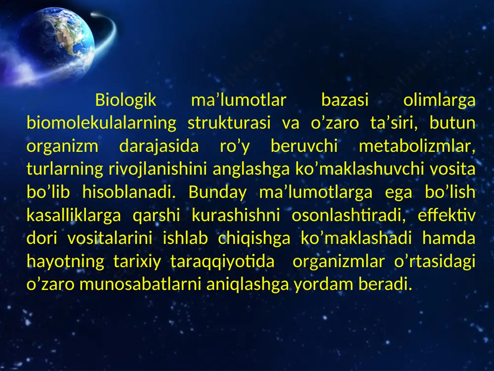 dunyo bioinformatsion va bibliografik ma’lumotlar bazalari va ularning ishlash mexanizmlari - Page 5
