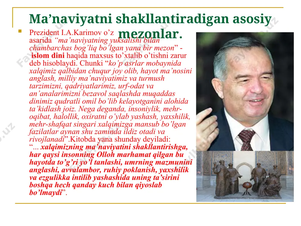 ma`naviyatni shakllantiradigan asosiy mezonlar - Page 5