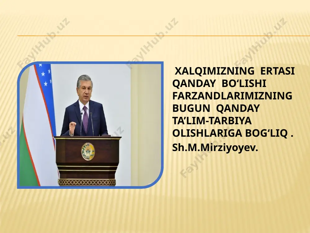 irilgan ishlardan o‘zim uсhun maqbul deb topganlarimni kelgusi faoliyatimda qo‘llash. shular asosida ta’lim sifatini oshirishga xizmat qilish, o‘quvchilarni kelgusi hayot yo‘lida o‘z o‘rinlarini topishga xizmat uchun qo‘limdan kelguncha harakat qilish. v a z i f a o‘quvchilarni qiziqishlarini o‘rganib chiqib , ularni tanlagan sohasiga to‘g‘ri yo‘naltirish va qo‘ldan kelguncha sharoit yaratib berish faoliyatim davomida o‘quvchilar ota-onalari bilan hamkorlikni yanada kuchaytirib,ularni xohish- istaklarini inobatga olib, ular uchun o‘quv kurslarni tashkil etish. avvalambor, oilada sog‘lom muhitni rivojlantirish, bir-birlariga g‘amxo‘r bo‘lish, farzandlarga dunyoviy bilimlar berish, ma’naviyatli inson bo‘lib yetishishiga intilish. bolalarni mustaqil fikrlashga o‘rgatish va vatanga muhabbat tuyg‘usini shakllantirish. bolalarning bo‘sh vaqtlarida qo‘shimcha ta’lim berish. muammoga yechim topishda, eng avvalo, hamkorlik jarayoni ishtirokchilarining har birlari uchun vazifalar taqsimoti ishlab chiqish maqsadga muvofiq. chunki vazifalar umumiy belgilangan taqdirda nazoratni aynan kimdan so‘rab olish muammosi vujudga kelishi bilan bir qatorda mas’uliyat hissining kamayib borishi xavfi vujudga kelishi mumkin. 7 mavzu yuzasidan xorijiy tajribalarni o‘rganilganligi buyuk …
