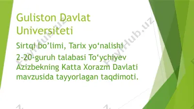 katta xorazm davlati va saljuqiylar sulolasi — PPTX