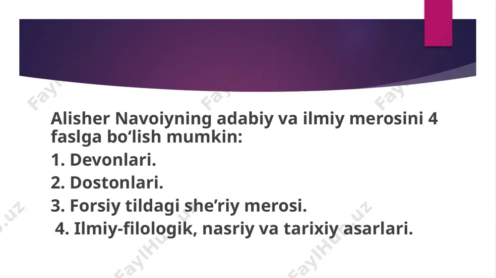 mamlakatimizda alisher navoiy xotirasi yuksak darajada e’zozlanadi. bir viloyat, shahar, oliy o‘quv yurti (samarqand davlat universiteti), toshkentdagi davlat kutubxonasi, o‘zbekiston fanlar akademiyasi til va adabiyot instituti, adabiyot muzeyi, toshkentdagi katta akademik opera va balet teatri, san’at saroyi, toshkentdagi metro bekati, o‘nlab ko‘chalar va jamoa xo‘jaliklari uning nomi bilan atalgan. alisher navoiy hayoti va ijodiga bag‘ishlab haykaltaroshlar, rassomlar va bastakorlar asarlar yaratishgan. har yili alisher navoiy tug‘ilgan kun - 9 fevralda ilmiy-an’naviy konferentsiya o‘tkazilib, alisher navoiy merosini o‘rganish sohasida qilingan yillik ishlarga yakun yasaladi. alisher navoiy vafot etganidan keyin o‘tgan davr mobaynida uning asarlari forsiy va turkiy xalqlar orasida keng yoyildi. atoqli tojik shoirlarining ko‘pchiligi, fuzuliy, kishvariy, mirzo fatali oxundov, sobir kabi ozarbayjon yozuvchilari, ozodiy, mahtumquli va zelili kabi turkman shoirlari, qozoq yozuvchisi abay qo‘nonboev, qoralpoq sohibqalamlari berdaq, ajiniyoz, tatar shoirlari abdulla to‘qay, hayum nosiriy va boshqa alisher navoiyga yuksak baho berib, asarlaridan ta’lim oldilar, ayrim asarlariga nazira bitdilar. alisher navoiy …