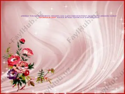 dars ishlanmasi "xivchinlilar sinfi" — PPTX