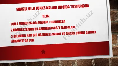 oila funktsiyalari — PPTX