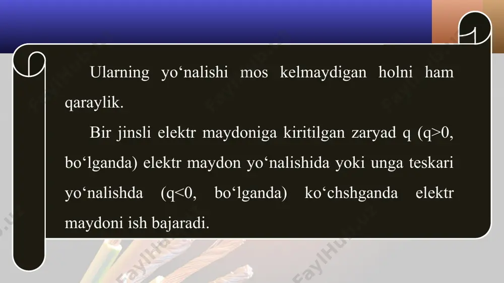 elektrostatik maydonda zaryadni ko‘chirishda bajarilgan ish 10 - sinf - Page 5