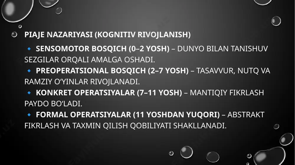 psixik rivojlanish va uni davrlashtirish muammosi - Page 5
