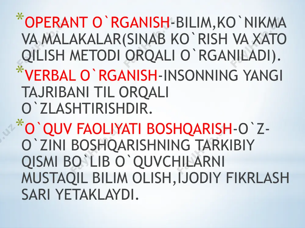 ta'lim-o'qituvchi va o'quvchining birgalikdagi o'quv faoliyatidan ibora glossary - Page 4