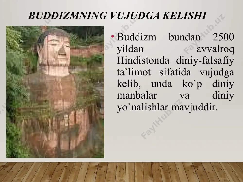 iynoqlarning sababi mavjudligi haqida azob-uqubat va qiynoqlarni tugatish mumkinligi haqida ushbu qiynoqlardan qutulish mumkinligi haqida tug’ilish – qiynoq, kasallik – azob, o’lim – kulfat, qiyinchilikka duch kelish – mashaqqat, ayriliq – ezilish, orzu havasga yetolmaslik – uqubat. dunyo tuzulishining asosiy qonuni bir biriga bog’liqlik. hech bir narsa ma’lum sababsiz yaralmaydi. ikkinchi haqiqat – “qiynoqlarning sabablari mavjuddir”. inson moddiy narsalar yoki ma’naviy qadriyatlardan foydalanib, ularni haqiqiy va doimiy deb hisoblaydi hamda doimo ularga ega bo’lishga intiladi. bu intilish hayot davomiyligiga olib boradi. yaxshi yoki yomon niyatlardan tuzilgan hayot daryosi orzular va intilishlar sababi kelajak hayot uchun karma hozirlaydi. demak, qayta tug’ilish , qaytadan qiynoqlarga duchor bo’lish davom etadi. aksariyat buddistlar fikricha, buddadan keyin hech kim nirvana holatiga erisha olmagan 24 uchinchi haqiqat – “qiynoqlarni tugatish mumkin”. yaxshi yoki yomon niyatlardan , intilishlardan butunlay uzilish nirvana holatiga olib boradi. bu holatda inson qayta tug’ilshdan to’xtaydi. buddistlar fikricha, nirvana holati “hayot g’ildiragidan” tashqariga …