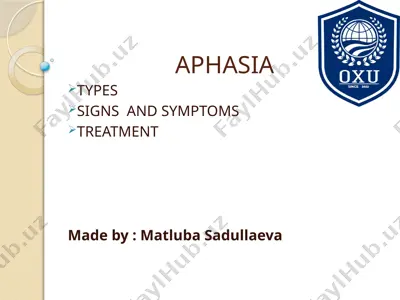 aphasia — PPTX