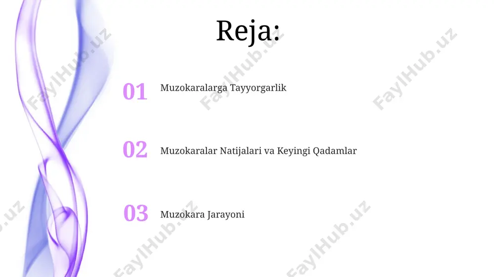 otni qabul qilish imkoniyati mavjud bo'lib, samarali muzokaralar o'tkazish uchun toshkentdagi biznes-treninglarda bu ko'nikma alohida o'rgatiladi. savol berishning 3 ta asosiy turi – ochiq, yopiq va aniqlovchi savollar bo'lib, ularning maqsadli qo'llanilishi muzokaralar natijalariga 20% gacha ta'sir ko'rsatishi mumkin. muzokaralarga tayyorgarlik muzokaralar o'tkaziladigan joyni va vaqtini oldindan rejalashtirish, masalan, samarqanddagi mehmonxonada 10:00 da boshlash va tayyorgarlik vaqtini 2 kun deb belgilash kerak. muzokara qatnashchilarining profili va ularning kuchli va kuchsiz tomonlarini tahlil qilish, ularning 3 yillik faoliyatiga oid ma'lumotlarni to'plash va strategiyalarni shunga mos ravishda tuzish juda muhim. asosiy muzokara strategiyalari 2023-yilgi toshkentdagi muzokaralar shuni ko'rsatdiki, 50% muvaffaqiyatli natijalarga erishish uchun aniq takliflar va shartlarni oldindan tayyorlash, raqobatbardosh bozor sharoitlarini hisobga olish muhim. xorijdagi 10 ta yirik kompaniyaning tajribasi shuni ko'rsatadiki, muvaffaqiyatli muzokaralar uchun bir tomonlama bosim emas, balki o'zaro manfaatli yechimlarni topishga yo'naltirilgan 5 bosqichli strategiya qo'llash zarur. muloqotning samarali usullari музокараларда 90% гача келишмовчиликларни ҳал этиш учун, андижондаги …
