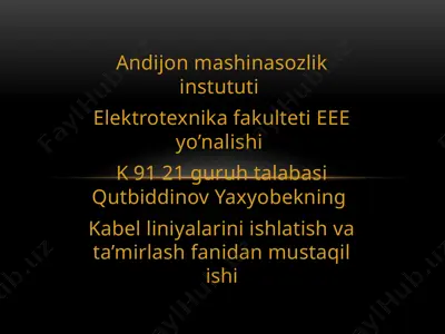radio to‘lqinli spiralli kabel — PPTX