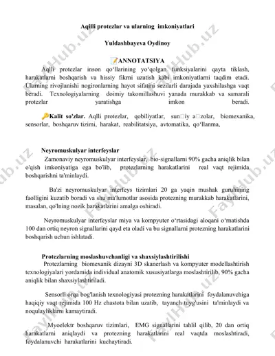 aqilli protezlar — DOCX