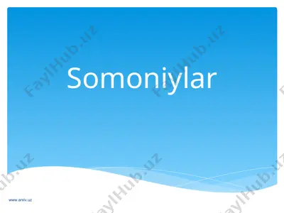 somoniylar — PPT