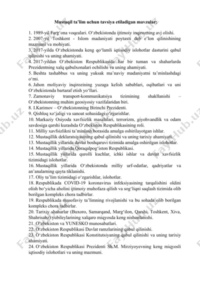 o‘zbekistonda ijtimoiy inqirozning avj olishi — DOC