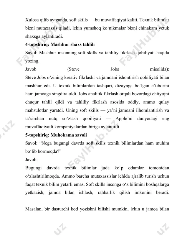 soft skills - analitik va tahliliy fikirlash. esse yozish koʻnikmalari. - Page 4