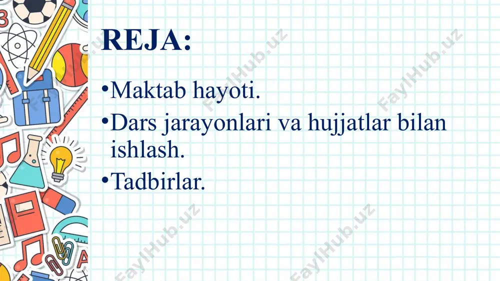 y tarbiya, tasviriy san’at, musiqa, ingliz tili va tabiiy fanlar o’tildi. amaliyot davrida avvaliga o’qituvchilarning dars o’qitish metodlarini kuzatib, tahlil qildim. so’ng manzura baxtiyarovna boshchiliklarida o’zim ham darslar o’tdim. yozuv darsida: amaliyot davrida avvaliga o’qituvchilarning dars o’qitish metodlarini kuzatib, tahlil qildim. so’ng manzura baxtiyarovna boshchiliklarida o’zim ham darslar o’tdim. yozuv darsida: e’tiboringiz uchun raxmat image2.jpg image3.jpg image4.png image5.png image6.png image7.png image8.png image9.png image10.png image11.png image12.png image13.png image14.jpeg image15.jpeg image16.png image17.png image18.png image19.png image20.jpeg image21.jpeg image22.jpeg image23.jpeg image1.png /docprops/thumbnail.jpeg