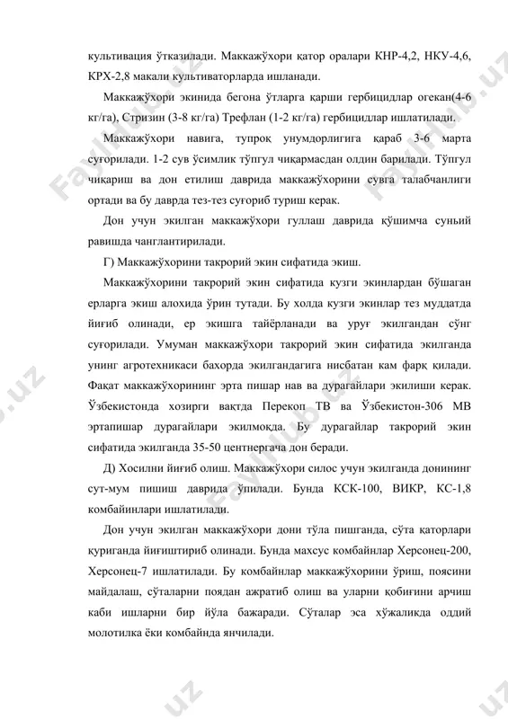 маккажўхорини етиштириш технологияси - Page 5