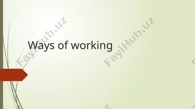 ways of working — PPTX