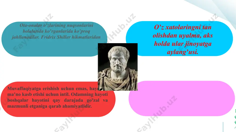 bori, inson axloqi, bilimini ulug‘lashga qaratilgan bo‘lsa, o‘rta asr falsafasida esa, eng muhim insoniy fazilat, e’tiqod, ishonchga asoslangan inson erki hisoblanadi. ikki asosiy konsepsiya – insonning tabiiy va g‘ayritabiiy kelib chiqishi haqidagi konsepsiyalar doirasida birlashtirish mumkin. sharq va g'arb falsafasida inson muammosi. qur’oni karimning 7 a’raf surasining 11, 12, 15 – xizr surasining 26 oyatlarida dastlabki odam (odam ato) suratini, olloh qora botqoqdan, ya’ni loydan yasaganligi, keyin unga tiriklik ya’ni jon ato etganligi, momo havoni esa odam atoning chap biqinidan yaratilganligi habar qilinadi. bilimsizlik – xurofotga moyillikni kuchaytirsa, ilm izlamaslik g‘iybatchilikka undaydi va jamiyat ma’naviy inqirozga yuz tutadi. odamlar orasidan mehr-oqibat ko‘tariladi. ayniqsa, inson ma’naviy madaniyatini shakllantirishda va uni yanada rivojlantirishda aqliy bilish muhim ahamiyatga ega ekanligini ta’kidlab o‘tgan. qaerda bilim, ilmga e’tibor kamaysa, o‘sha erda odamlar axloqan tubanlasha boshlaydilar. 01 02 03 04 bilimsizlikning dastlabki ko‘rinishi, kishining o‘z iffatini yo‘qotishidir, deb tushuntiradi. shunday qilib, haqiqiy falsafada muayyan masalalar, ayniqsa, …