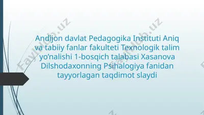 kichik guruhlar psixologiyasi taqdimot slaydi — PPTX