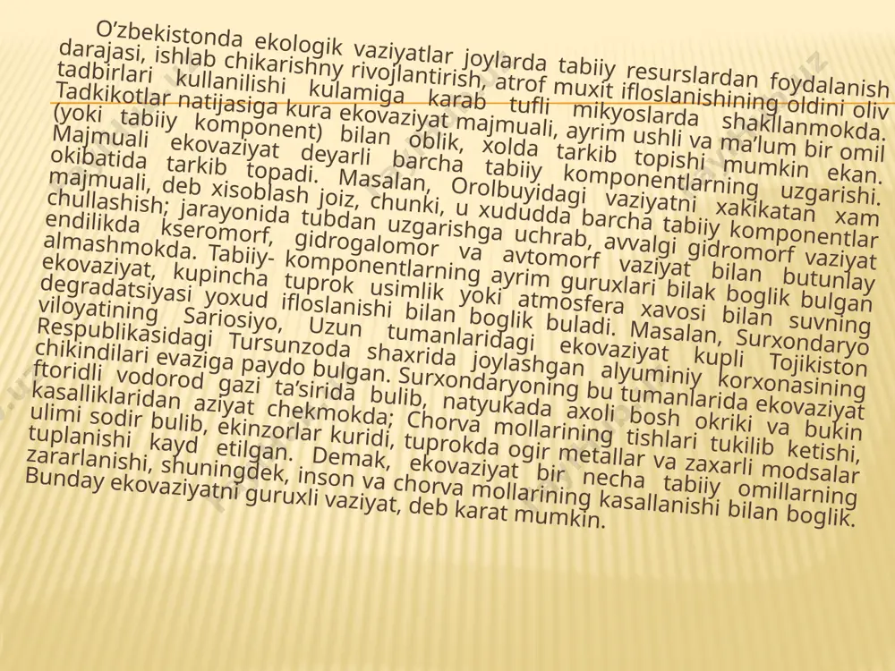 iv.uz adabiyotlar ro’yhati i.karimov. yuksak ma`naviyat – engilmas kuch t. ma`naviyat. 2008 yil i.karimov. jahon moliyaviy iqtisodiy inqirozi. o`zbekiston sharoitida uni bartaraf etish yo’llari va choralari. t. iqtisodiyot. 2009 yil i.karimov. o’zbеkiston buyuk kеlajak sari. t. “o’zbеkiston” 1998. i.karimov. o’zbеkiston xxi asrga intilmoqda. t 1999. lavriеnko v.n. va b. kontsеptsiya sovrеmеnnogo еstеstvoznaniya. m.2000. qarpеnkov s.x.osnovno`е kontsеptsiya еstеstvoznaniya. m.2002. dеvyatova s.v.kuptsov v.i.kontsеptsiya еstеstvoznaniya.. voprosoi otvеto. m. «mnepu», 2002. raximov i. otamurodov a. fanlarning falsafiy masalalari. t. 2002. dubnisheva t.ya. kontseptsiya sovremennogo yestestvoznaniya.-m., drofa, 2001. solonov ye. f. kontseptsiya sovremennogo yestestvoznaniya.-moskva, 1998. gorolev a.a. kontseptsiya sovremennogo yestestvoznaniya.-moskva, 1999. mamadazimov m.m. umumiy astronomiya.-toshkent, u 1995. www.arxiv.uz image3.jpeg image4.jpeg image5.jpeg image6.jpeg image7.jpeg image8.png image9.jpeg image10.jpeg /docprops/thumbnail.jpeg