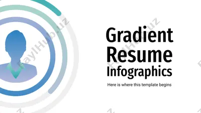 gradient resume infographics — PPTX