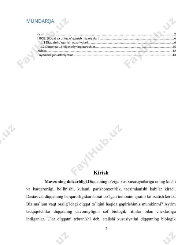 `lgan qandaydir bir faoliyatni bajarish ustida diqqatimizni uzoq vaqt saqlay olmaymiz. masalan: koptok o`ynagan paytda shunday qilib barcha diqqat biror ob`ekt ustida uzoq vaqt davomida to`xtab turolmasa ham, lekin diqqat uzoq vaqt davomida bitta faoliyatning o`zida to`planib turishi mumkinligida. muammoning ijtimoiy ahamiyati. ma`lum bo`lishicha, 40 minutlik ish davomida diqqatning qandaydir jiddiy tebranishi ro`y bermagan. demak, o`quvchilar butun dars davomida to`xtovsiz ishlashlari mumkin. albatta, o`quvchilar bunday uzluksiz ishlash bilan charchaydi. bu yoshda o`quvchilarga uzoq muddat davom etadigan ish buyurish yaramaydi. bolalarning yoshiga qarab ish qiyin bo`lsa ham ularga dam berib, bir ish turidan ikkinchi turiga o`tkazib turish kerak. diqqatning barqarorligi uchun bajarilayotgan faoliyatning jadalligi nihoyatda katta ahamiyatga ega. diqqat harakat bilan qo`shilib va o`zaro bir-biri bilan chirmashib, ob`ekt bilan mustahkam aloqa yuzaga keltiradi. diqqatning bo`linishi psixik faoliyatning shunday tashqil qilinishiki, bunda aynan bir vaqtning o`zida ikkita yoki undan ham ko`p ish harakat bajariladi. diqqat haqiqatdan ham bo`linishi mumkinmi? o`tgan asrning oxirida …