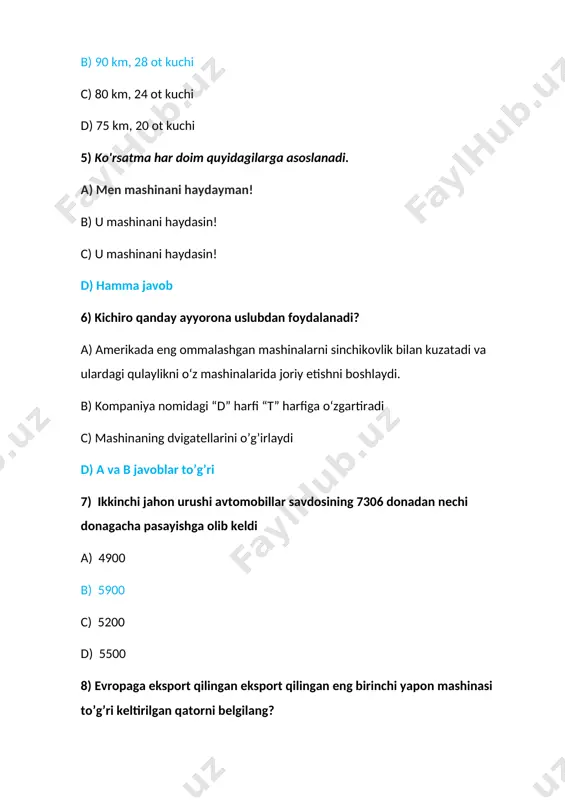 volvo kompaniyasi test matni - Page 3