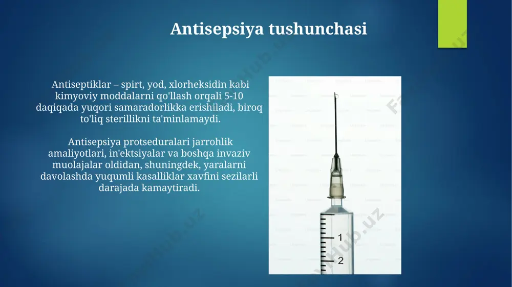 sterilizatsiya usullari. aseptika antiseptika. - Page 3