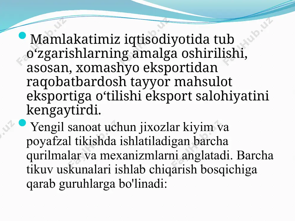tikuv sanoati haqida umumiy ma’lumotlar - Page 5